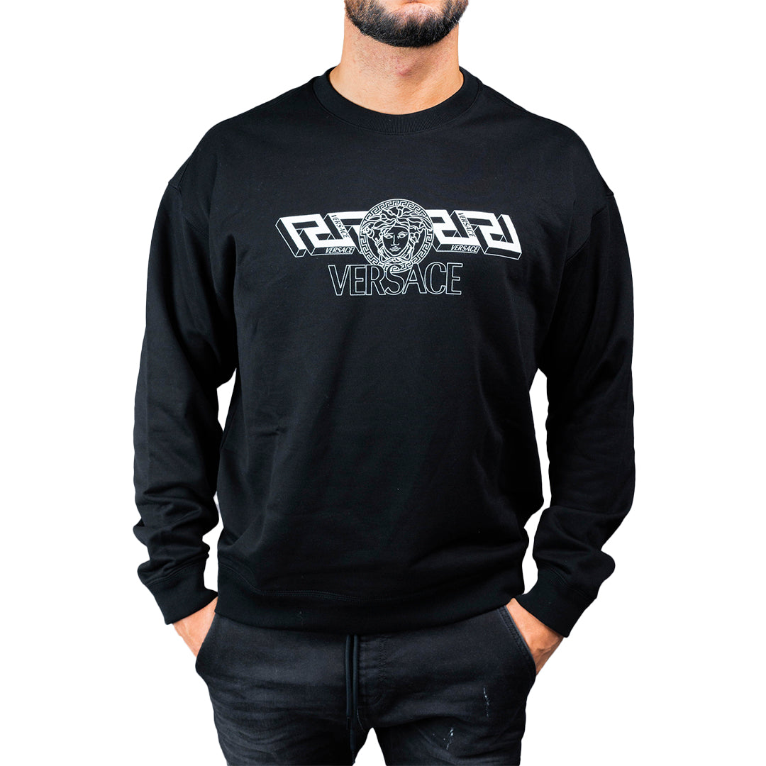 Sudadera Versace Negro Estampado Greca Versace