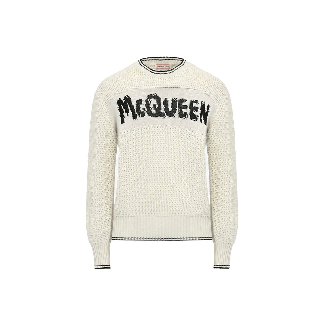 Sweater Alexander Mcqueen de Punto Estampado Grafitti