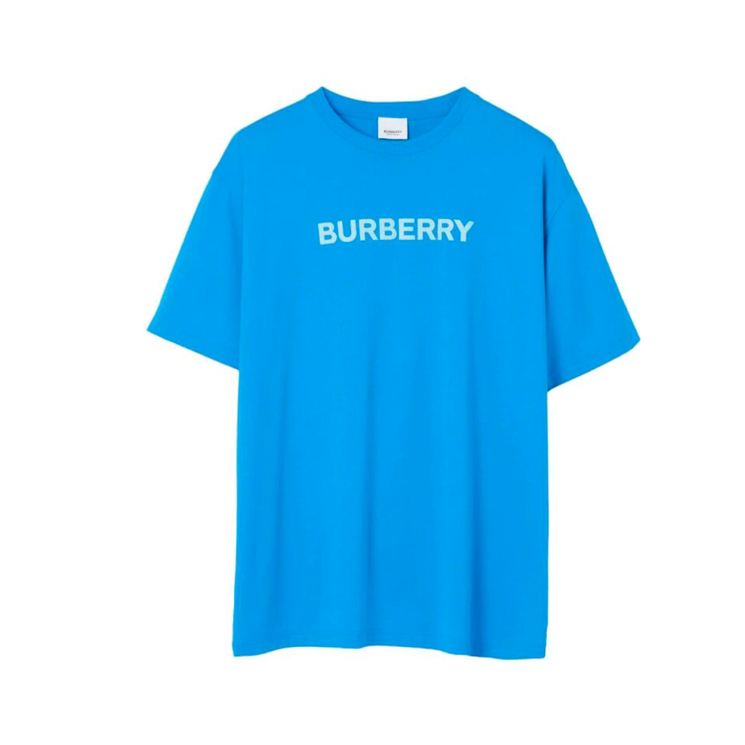 Camiseta Burberry Oversize Azul Estampada