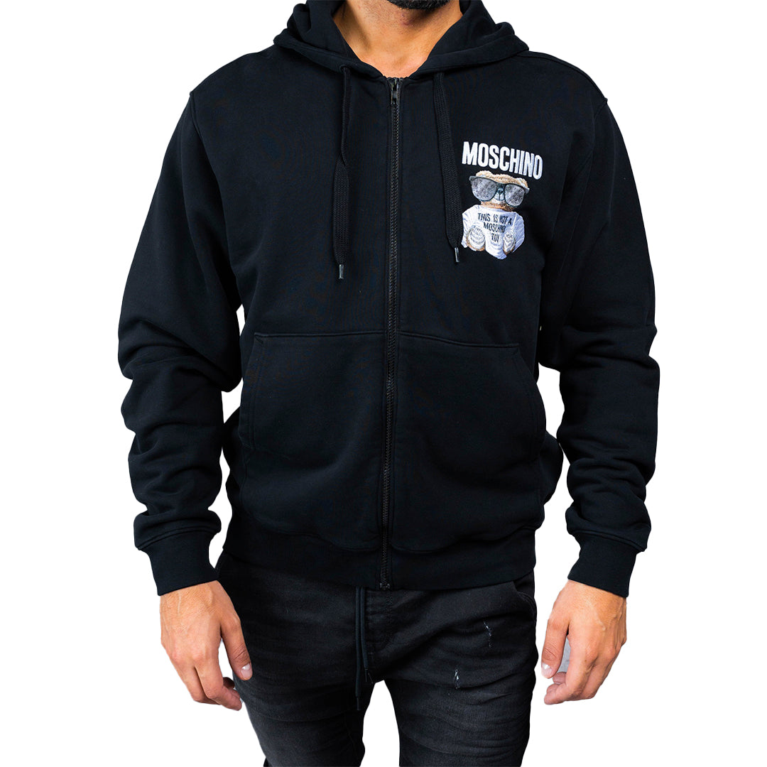 Hoodie Moschino Cierre Teddy Gafas