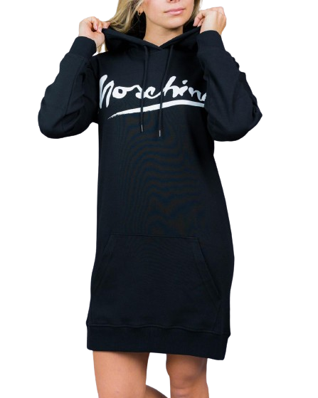 Vestido Hoddie Moschino Negro