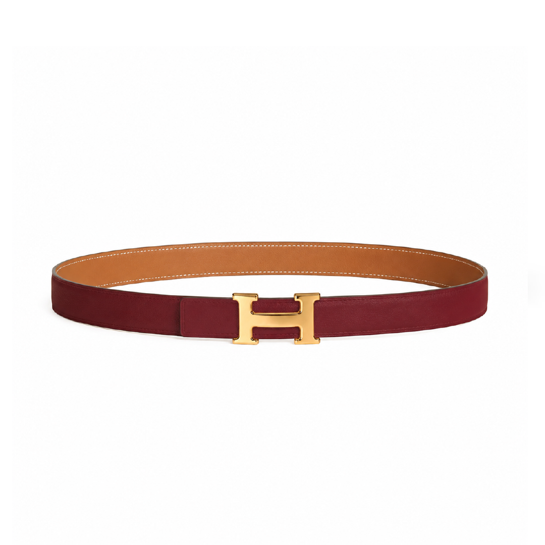 Cinturón Mini H & Piel de cinturón reversible