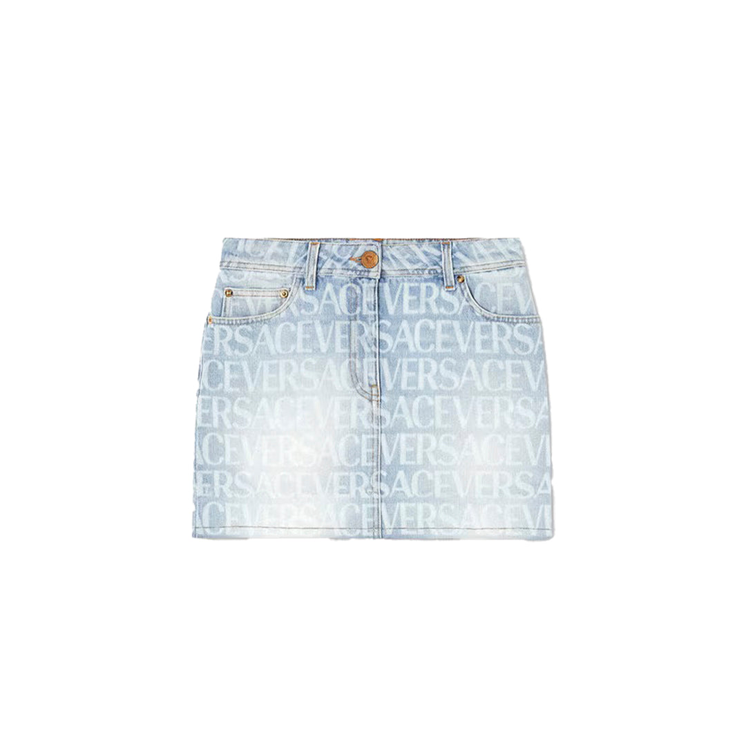 MiniFalda Versace Allover Denim