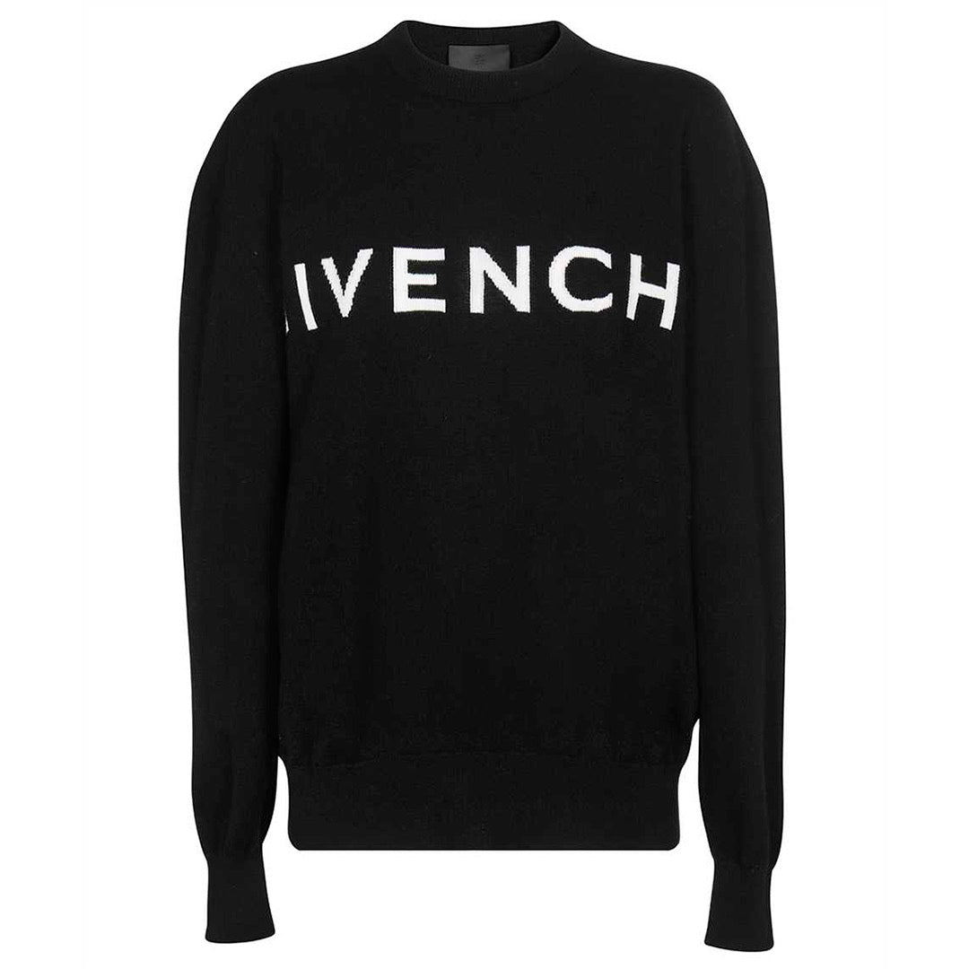 Sweater Givenchy de Punto Negro Borado 4G Reverse