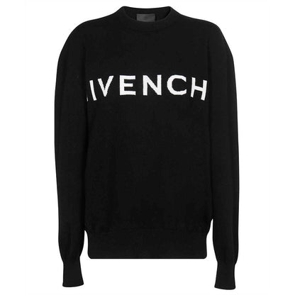 Sweater Givenchy de Punto Negro Borado 4G Reverse