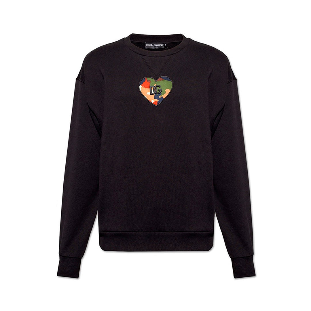 Sudadera Dolce Gabbana Estampado Corazon Camuflado DG Metalico
