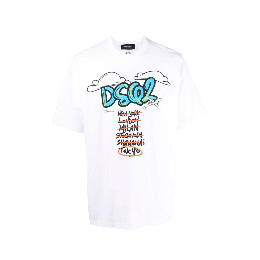 Camiseta Dsquared2 Estampada Graffiti