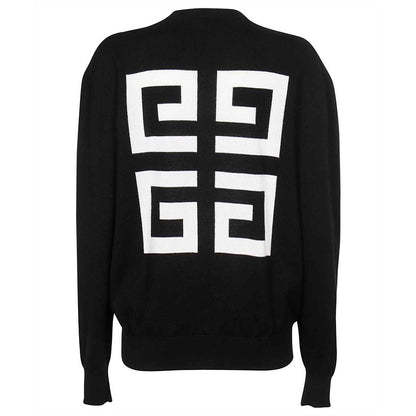 Sweater Givenchy de Punto Negro Borado 4G Reverse