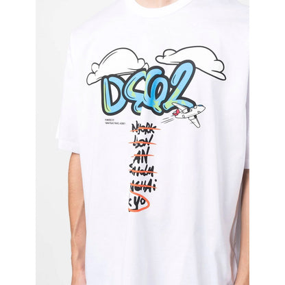 Camiseta Dsquared2 Estampada Graffiti