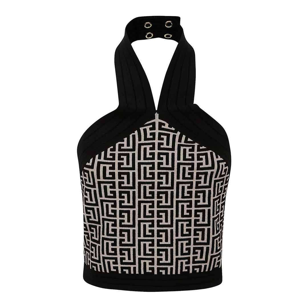 Crop Top Balmain Monograma