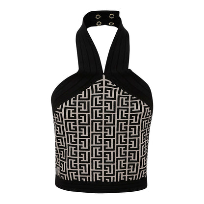 Crop Top Balmain Monograma