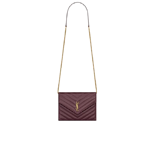 Bolso Saint Laurent Cassandre Pequeño Vino Tinto