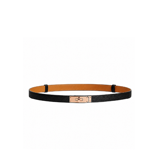 Cinturón Kelly 18 Negro Broche Rosado