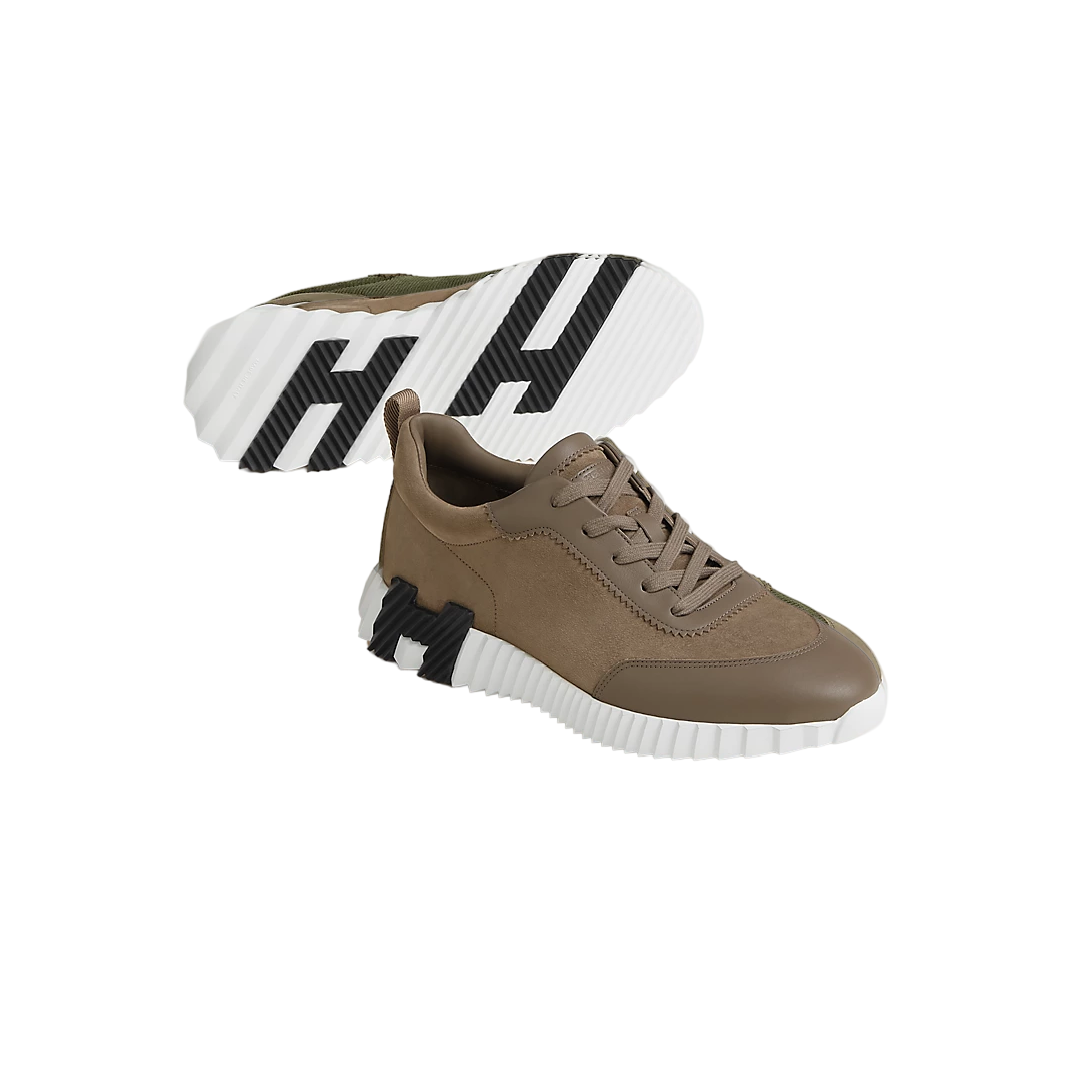 Zapatos Hermes Bouncing Café Gamuza