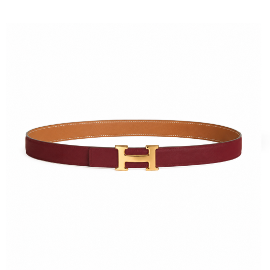 Cinturón Mini H & Piel de cinturón reversible