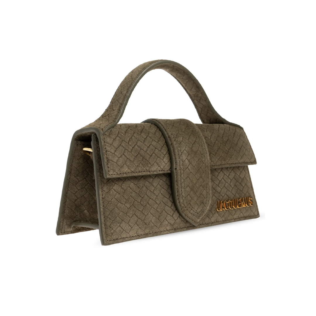 Bolso Jacquemus Le Bambino Suede Top Handle Khaki