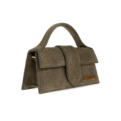 Bolso Jacquemus Le Bambino Suede Top Handle Khaki