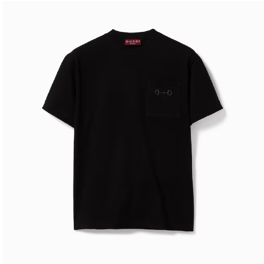 Camiseta  Gucci de piqué - Negra