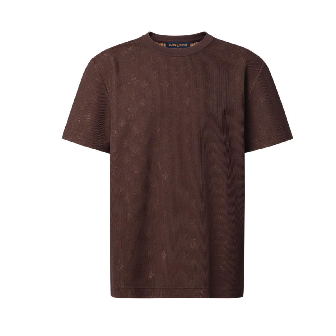 Hidden Monogram Short-Sleeved Jacquard Crewneck
