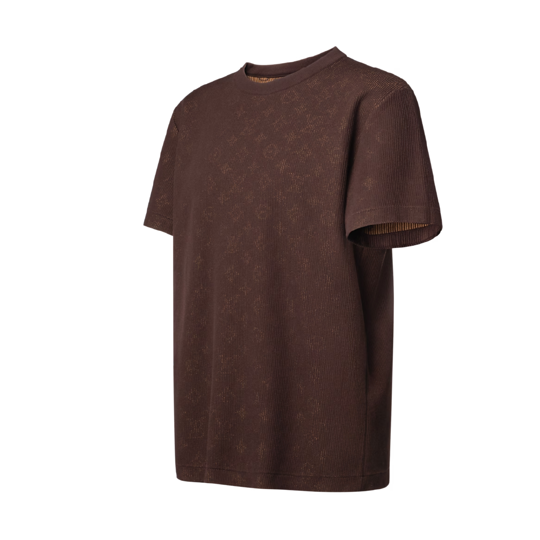Hidden Monogram Short-Sleeved Jacquard Crewneck